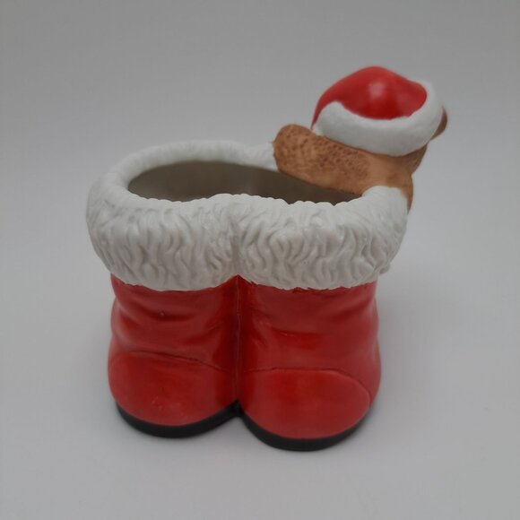 Christmas Around the World House of Lloyd Boots Bears Candy Canes Planter 1988 - Picture 6 of 11